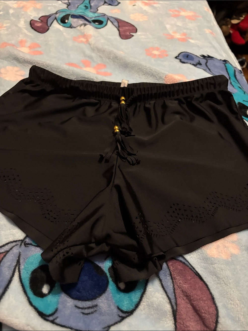 Women's Black Swim Coverup Shorts